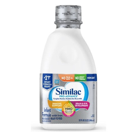 Similac Pro-Advance®* Infant Formula, with 2'-FL HMO for Immune Support, Non-GMO, Baby Formula, Ready-to-Feed, 32 fl oz (Case of 6)
