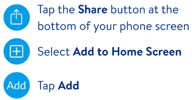 Steps to Add to Home Screen