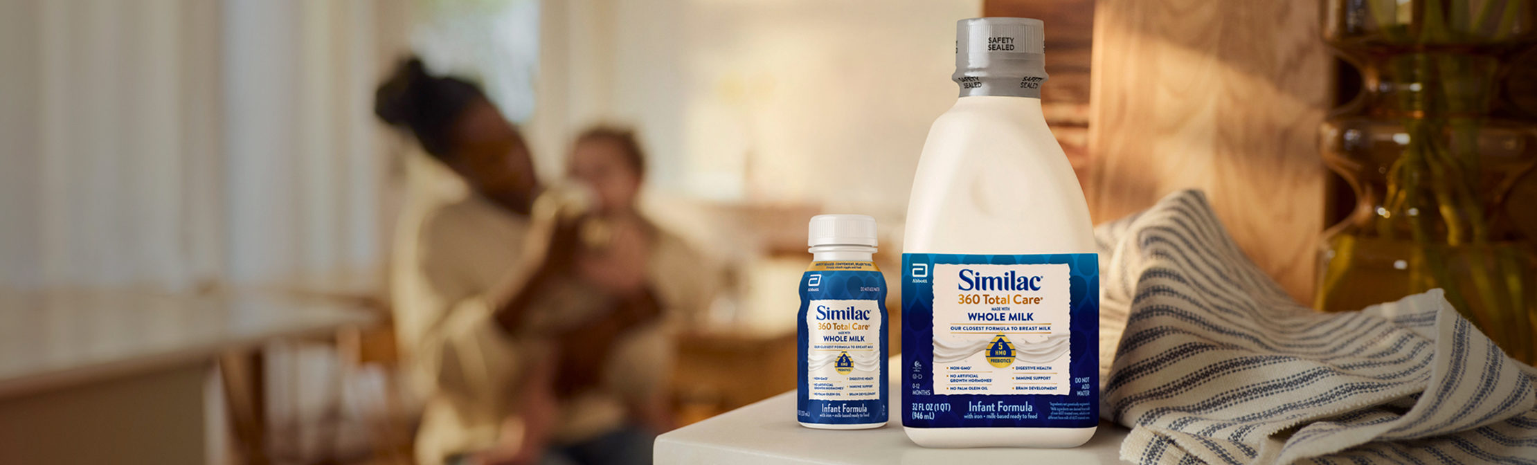 Similac® 360 Total Care® Made With Whole Milk is our closest formula to breast milk