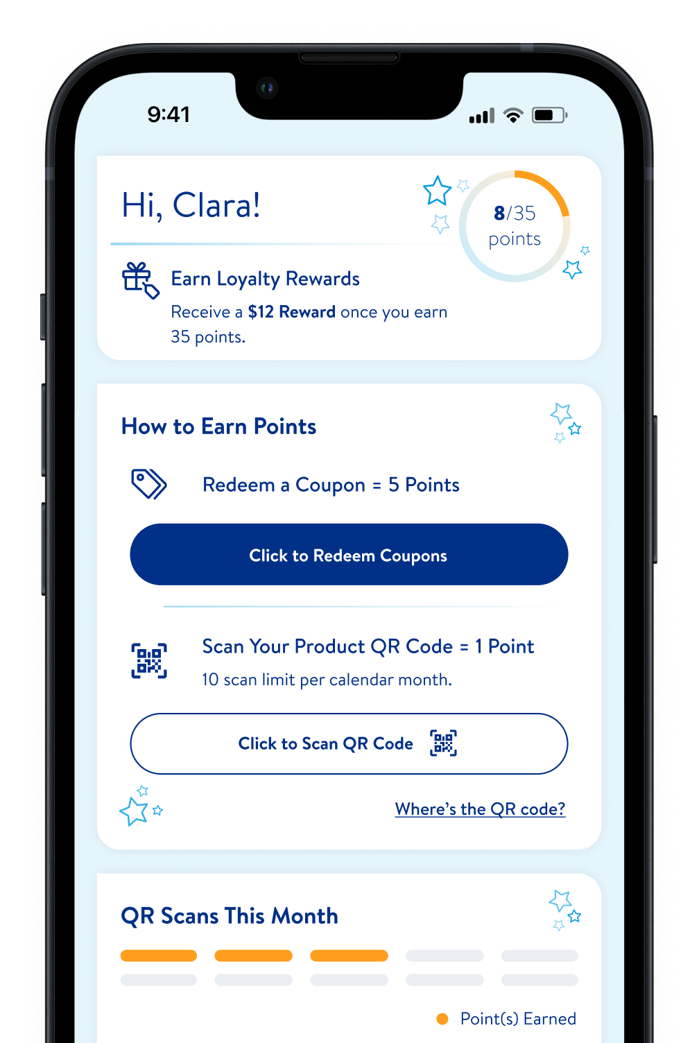 View your Rewards status